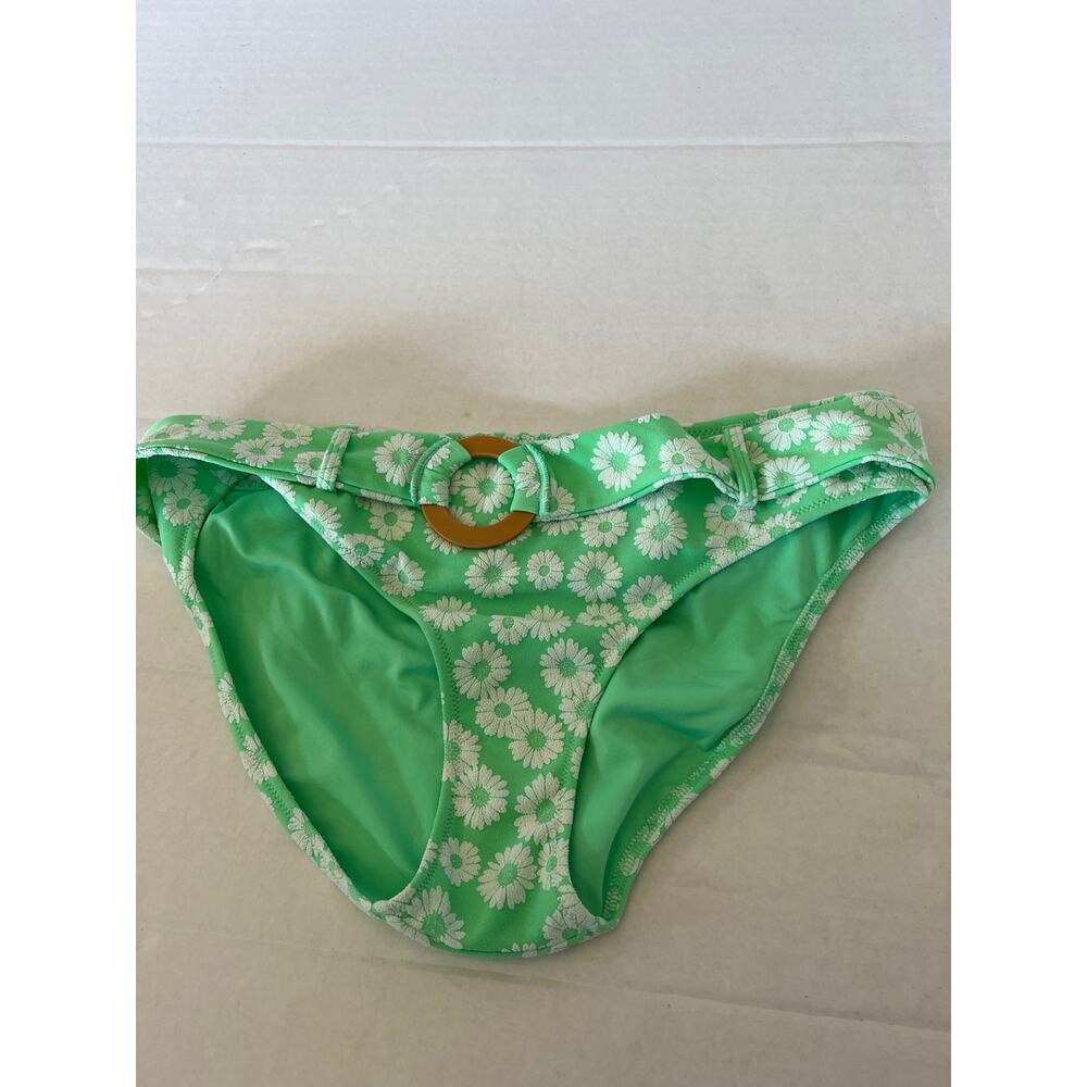 Aerie Green Floral Bikini Bottoms
